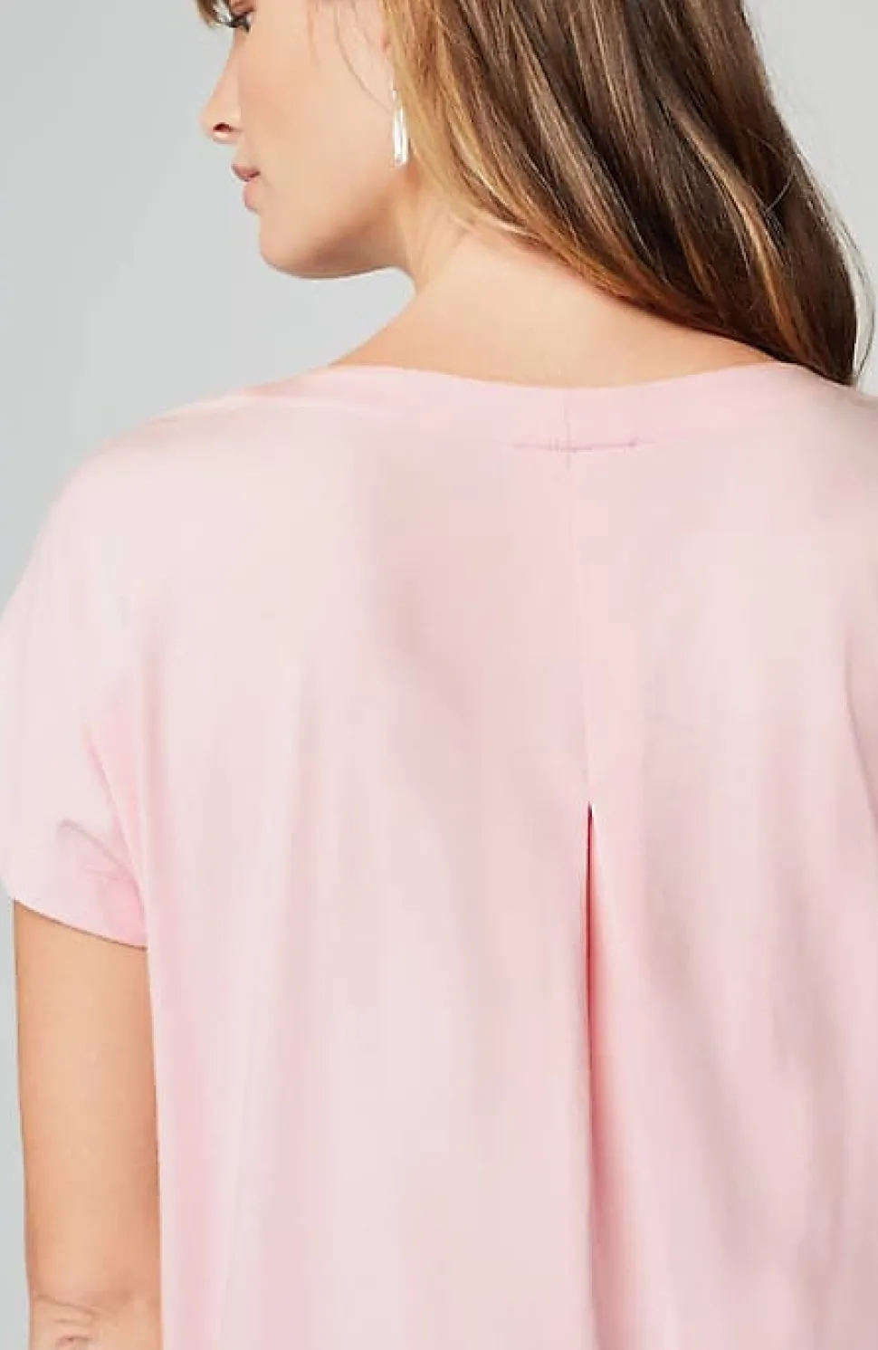 Luxe Supima® Pleat-Back Tee | Jjill