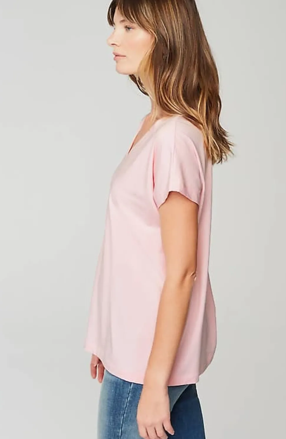 Luxe Supima® Pleat-Back Tee | Jjill