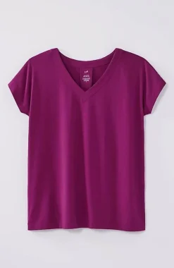 Luxe Supima® Pleat-Back Tee | Jjill