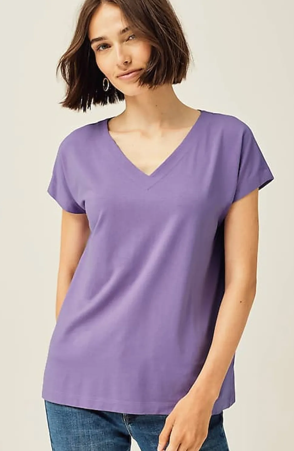 Luxe Supima® Pleat-Back Tee | Jjill