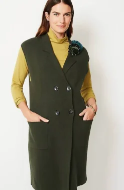 Majestic Double-Breasted Sweater Gilet | Jjill