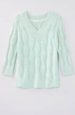 Marled Cable Sweater | Jjill