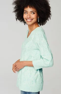 Marled Cable Sweater | Jjill
