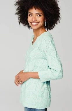 Marled Cable Sweater | Jjill
