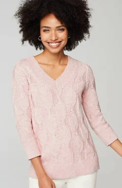 Marled Cable Sweater | Jjill
