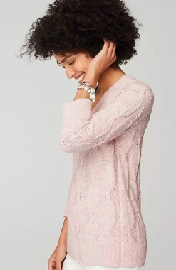 Marled Cable Sweater | Jjill