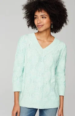 Marled Cable Sweater | Jjill