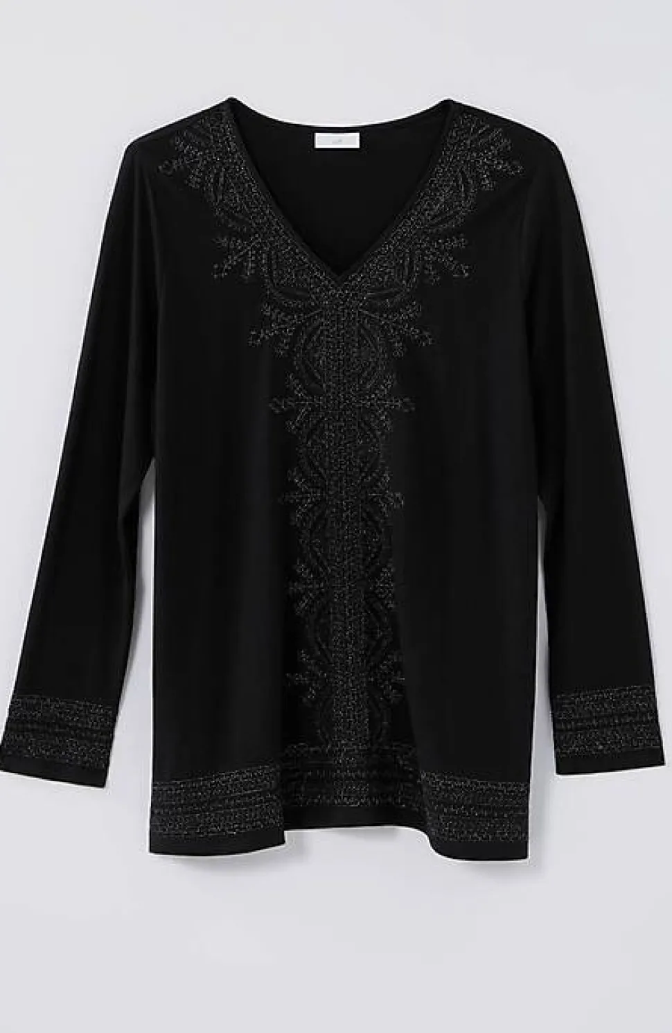 Metallic-Embroidered Tunic | Jjill