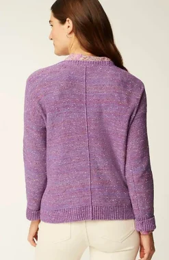 Micro-Tweed Seamed Sweater | Jjill