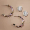 Misty Rainfall Beaded Hoop Set | Jjill