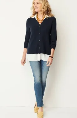 Mixed-Media Cardi | Jjill