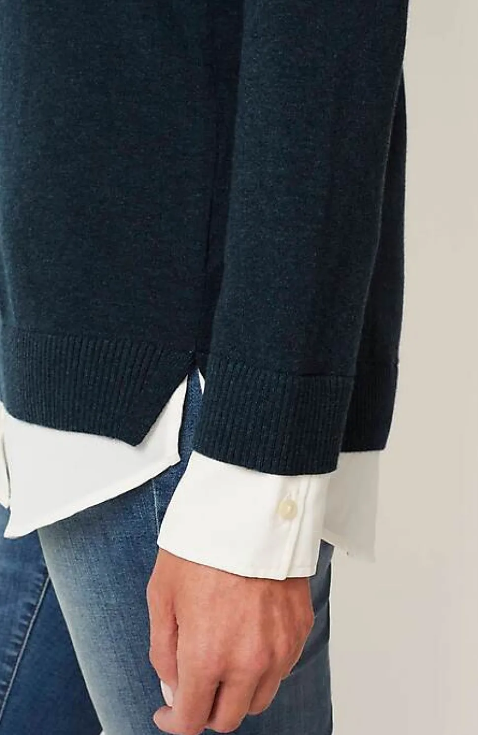 Mixed-Media Layered Sweater | Jjill