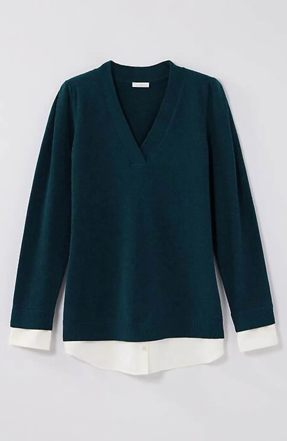 Mixed-Media Layered Sweater | Jjill