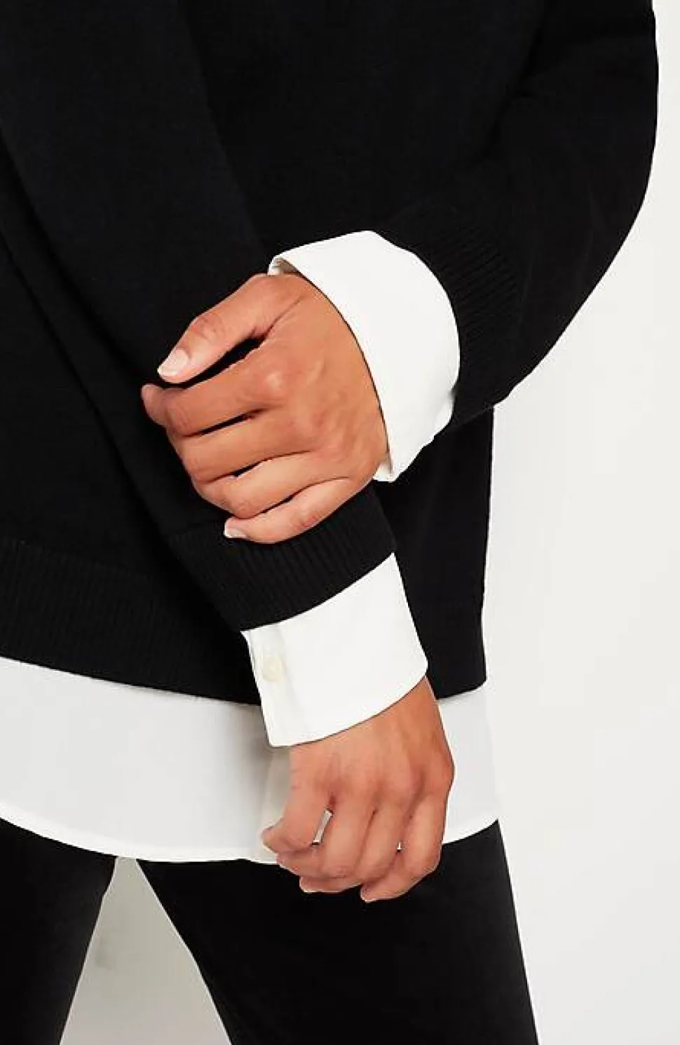 Mixed-Media Layered Sweater | Jjill