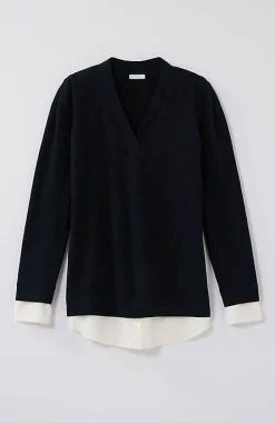 Mixed-Media Layered Sweater | Jjill