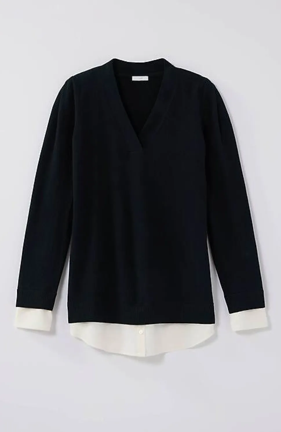 Mixed-Media Layered Sweater | Jjill