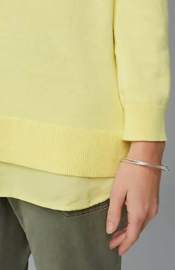 Mixed-Media Layered V-Neck Sweater | Jjill
