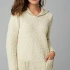 Mixed-Textures Collared Sweater | Jjill