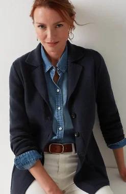 Mixed-Textures Structured Cardi | Jjill