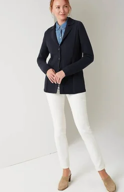 Mixed-Textures Structured Cardi | Jjill