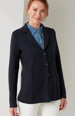 Mixed-Textures Structured Cardi | Jjill