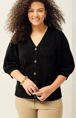 Mixed-Tweed Cardi | Jjill