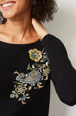 Multicolor-Embroidered Top | Jjill