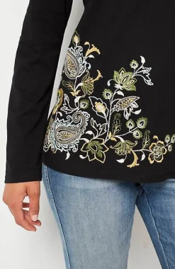 Multicolor-Embroidered Top | Jjill