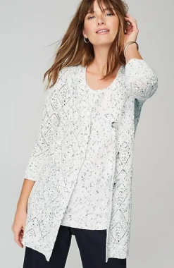 Multi-Tweed Lightweight Cardi | Jjill