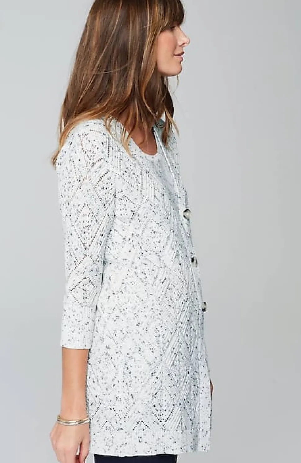 Multi-Tweed Lightweight Cardi | Jjill