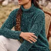 Multi-Tweed Turtleneck Sweater | Jjill
