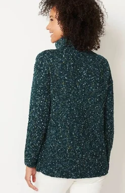 Multi-Tweed Turtleneck Sweater | Jjill
