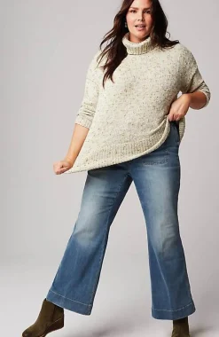 Multi-Tweed Turtleneck Sweater | Jjill