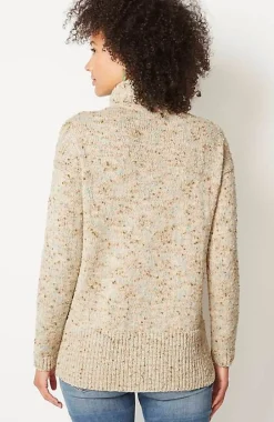 Multi-Tweed Turtleneck Sweater | Jjill