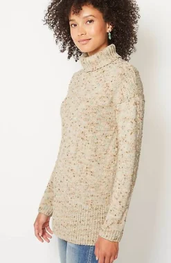 Multi-Tweed Turtleneck Sweater | Jjill