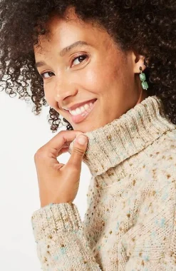 Multi-Tweed Turtleneck Sweater | Jjill