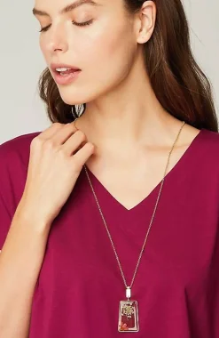 Nature'S Charm Pressed-Flower Pendant Necklace | Jjill