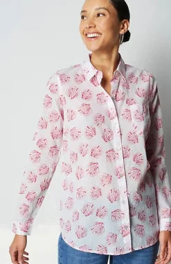 One-Pocket Shirred-Back Shirt | Jjill