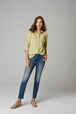 One-Pocket Shirred-Back Shirt | Jjill
