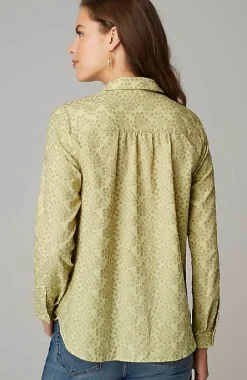 One-Pocket Shirred-Back Shirt | Jjill