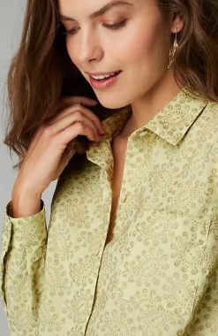One-Pocket Shirred-Back Shirt | Jjill
