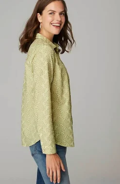 One-Pocket Shirred-Back Shirt | Jjill