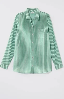 One-Pocket Shirred-Back Shirt | Jjill