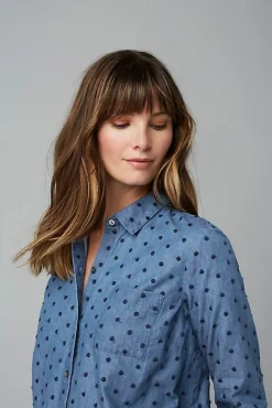 One-Pocket Shirred-Back Shirt | Jjill