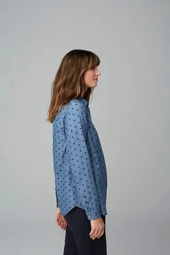 One-Pocket Shirred-Back Shirt | Jjill