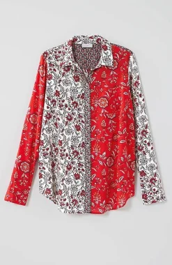 One-Pocket Shirred-Back Shirt | Jjill