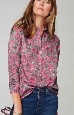 One-Pocket Shirred-Back Shirt | Jjill