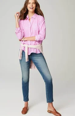 One-Pocket Shirred-Back Shirt | Jjill