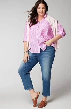 One-Pocket Shirred-Back Shirt | Jjill