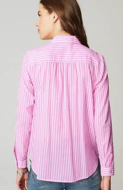 One-Pocket Shirred-Back Shirt | Jjill